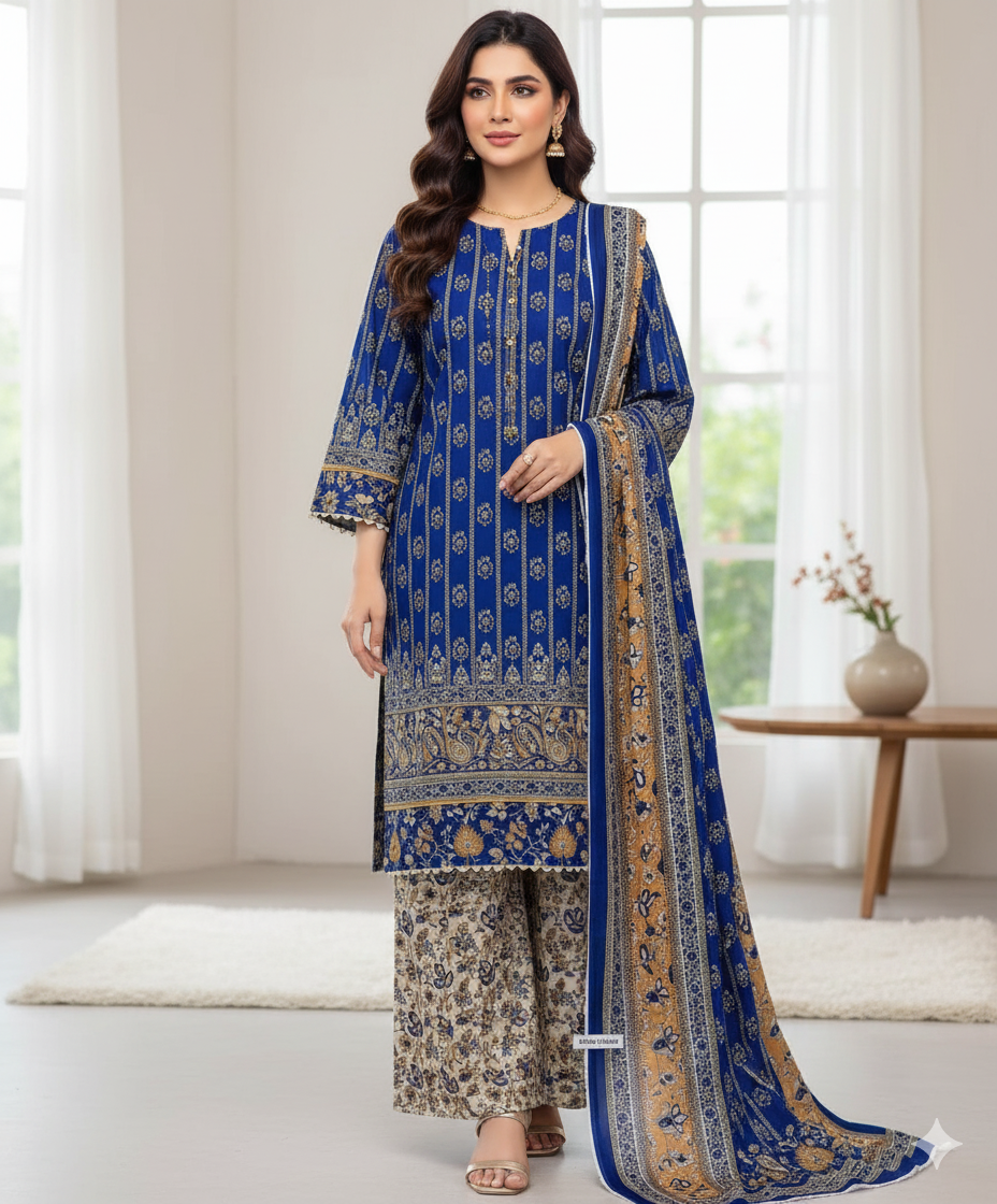 Regal Forest Green Intricate Print Suit