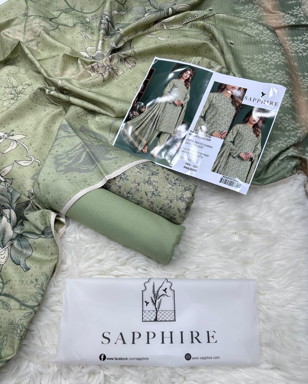 Elegant Sage Green Floral Print Suit