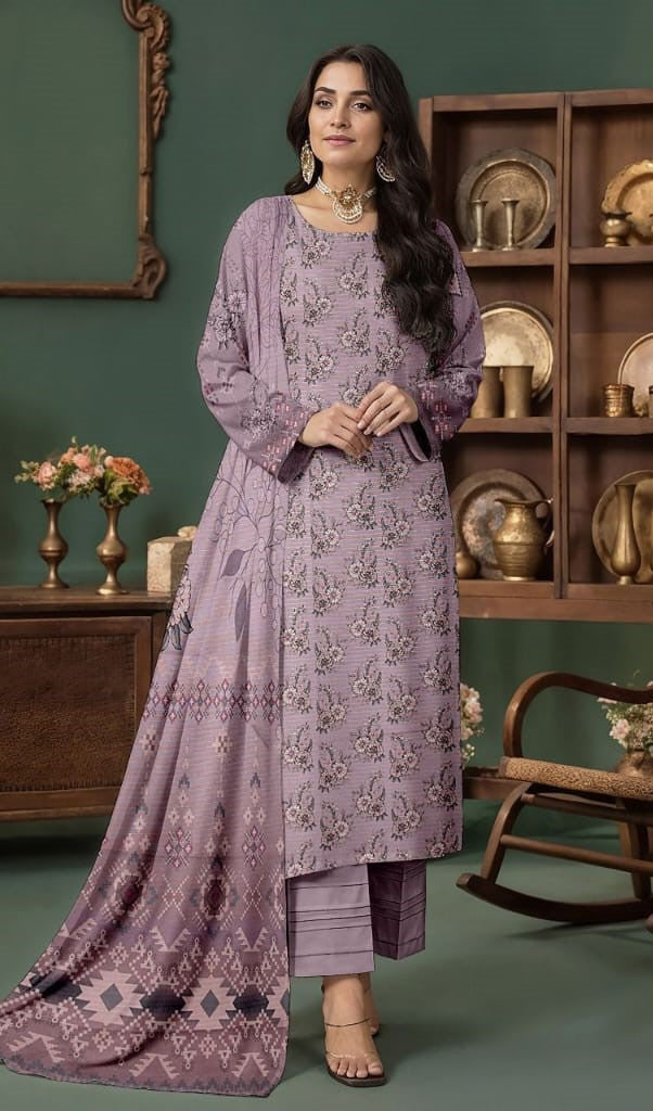 Chic Lilac & Geometric Print Suit