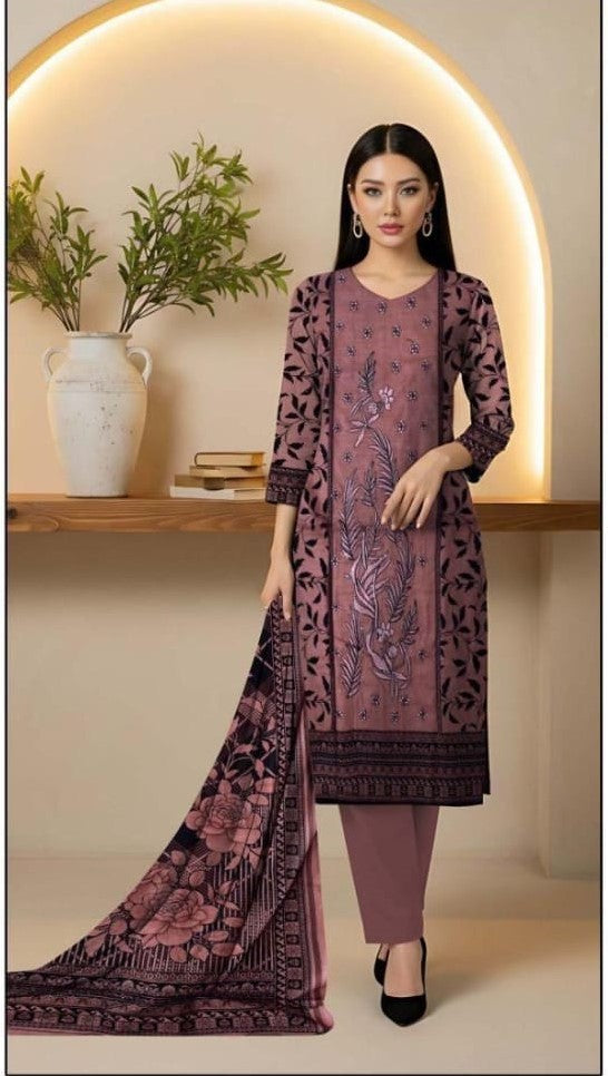 Sophisticated Mauve & Black Statement Suit