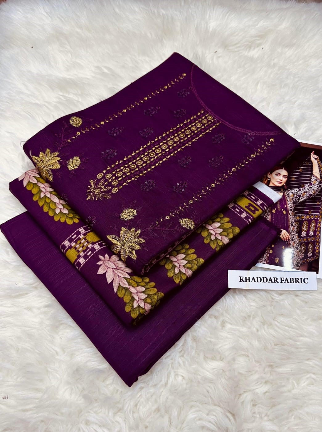 Chic Plum & Ivory Print Suit