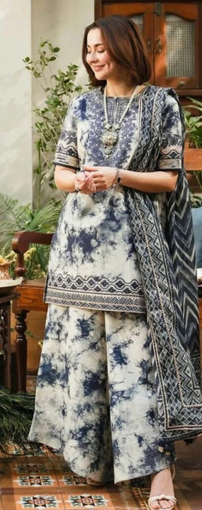 Artisan Indigo Tie-Dye Print Suit