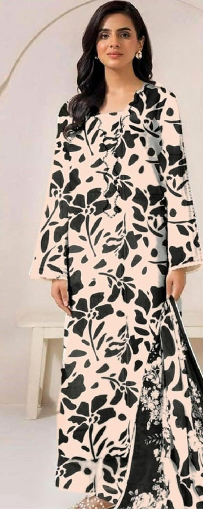Monochrome Black & White Print Suit