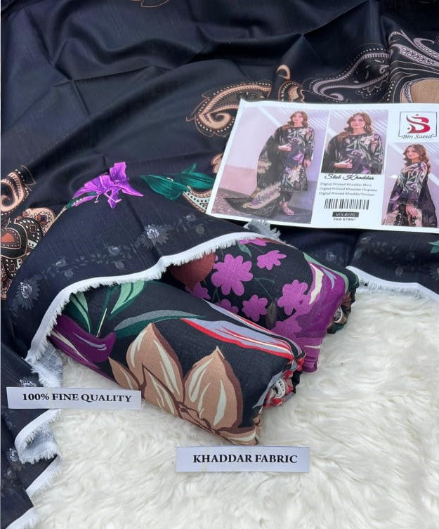 Luxury Midnight Bloom Digital Print Suit