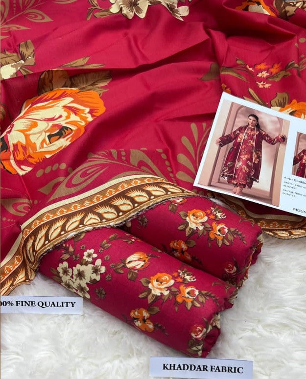 Maroon Frock with Lace