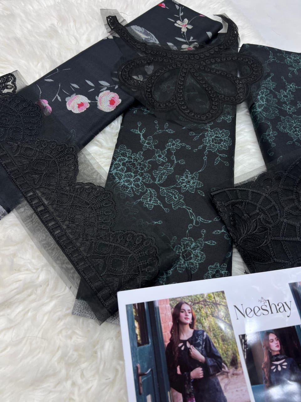 Luxury Black Cut-Work